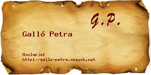 Galló Petra névjegykártya